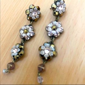 Michal negrin hanging flower earrings